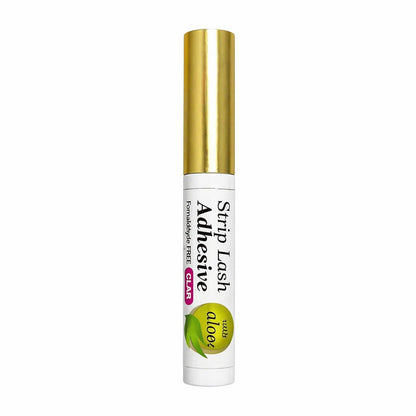 meilchily Hypoallergenic Clear Eyelash Adhesive Glue Infused With Aloe, Formaldehyde & Latex Free Waterproof 24 Hours Hold Brush-On Strip Lash Glue For Sensitive Skin 5g