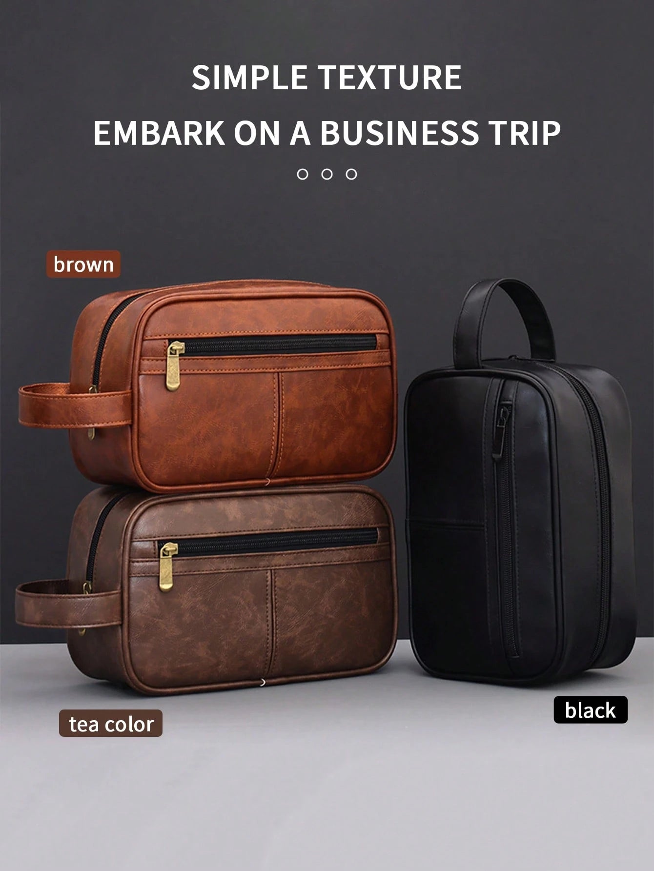 Men's Business Travel Portable Clutch Bag, PU Men's Toiletry Bag With Wet And Dry Separation, Zoned Storage, High-Quality Large Capacity Pillow Bag, Retro Storage Bag Men's Gifts Vintage Valentine's D