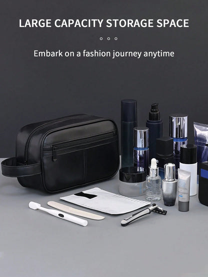 Men's Business Travel Portable Clutch Bag, PU Men's Toiletry Bag With Wet And Dry Separation, Zoned Storage, High-Quality Large Capacity Pillow Bag, Retro Storage Bag Men's Gifts Vintage Valentine's D