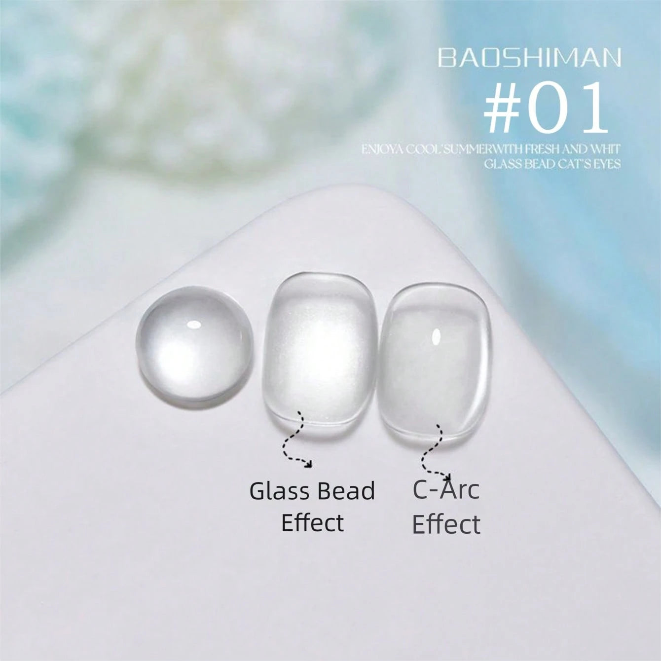 MIANEL GEL 10ml 2026 New Iceland Summer Gel Nail Polish, Clear Fresh Cat Eye Nail Art, Icy Sparkling Glass Bead Cat Eye, Summer Limited Ocean Blue, Salon-Grade DIY Nail Art, LED Curing