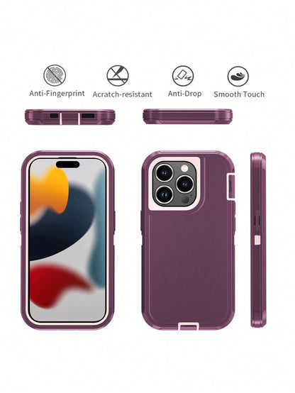 Military-Grade Shockproof Heavy-Duty Full-Body Protective Phone Case, Anti-Scratch Durable 3-In-1 Protective Cover For IPhone, Galaxy, HONOR And Other Smartphones Birthday Gift