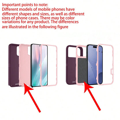 Military-Grade Shockproof Heavy-Duty Full-Body Protective Phone Case, Anti-Scratch Durable 3-In-1 Protective Cover For IPhone, Galaxy, HONOR And Other Smartphones Birthday Gift
