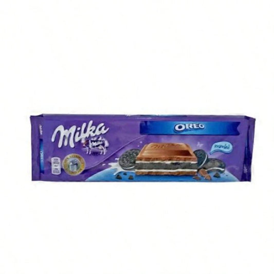 Milka Oreo Alpine Milk Chocolate Bar With Oreo Cookie Pieces, 10.5 Oz