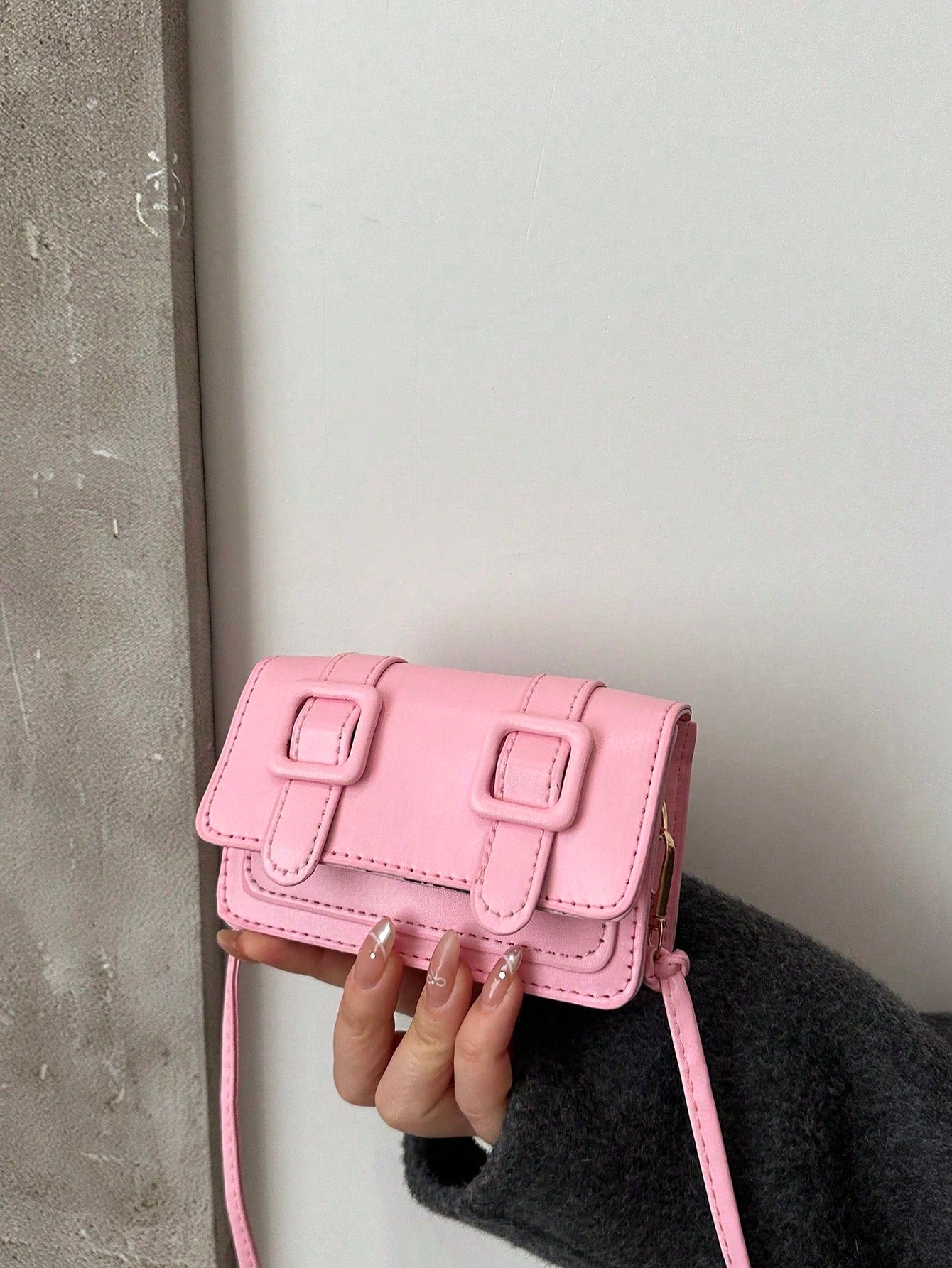 Mini Fashion Solid Color Simple Flip Shoulder Bag, Suitable For Shopping, Wallets, Shopping, Young Women, College Students, Newcomers, White-Collar Workers. They Are Very Suitable For Offices, Univers