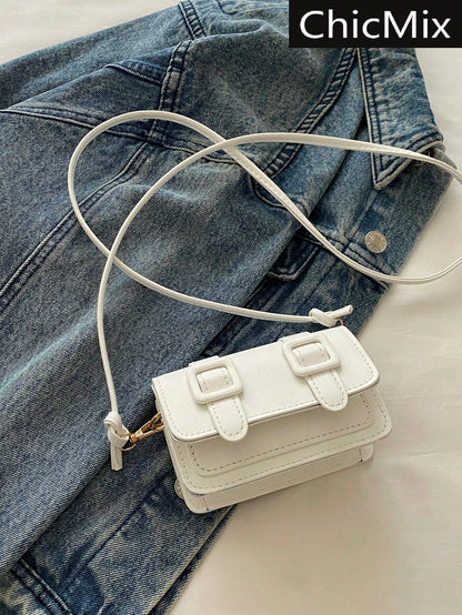 Mini Fashion Solid Color Simple Flip Shoulder Bag, Suitable For Shopping, Wallets, Shopping, Young Women, College Students, Newcomers, White-Collar Workers. They Are Very Suitable For Offices, Univers