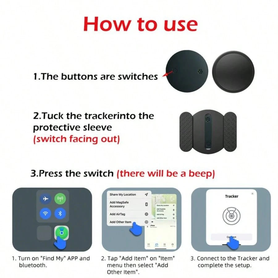 Mini GPS Tracker, 1 Count Car GPS Tracker With Weatherproof Magnetic Case, Batteries Powered Hidden Car Tracking Device