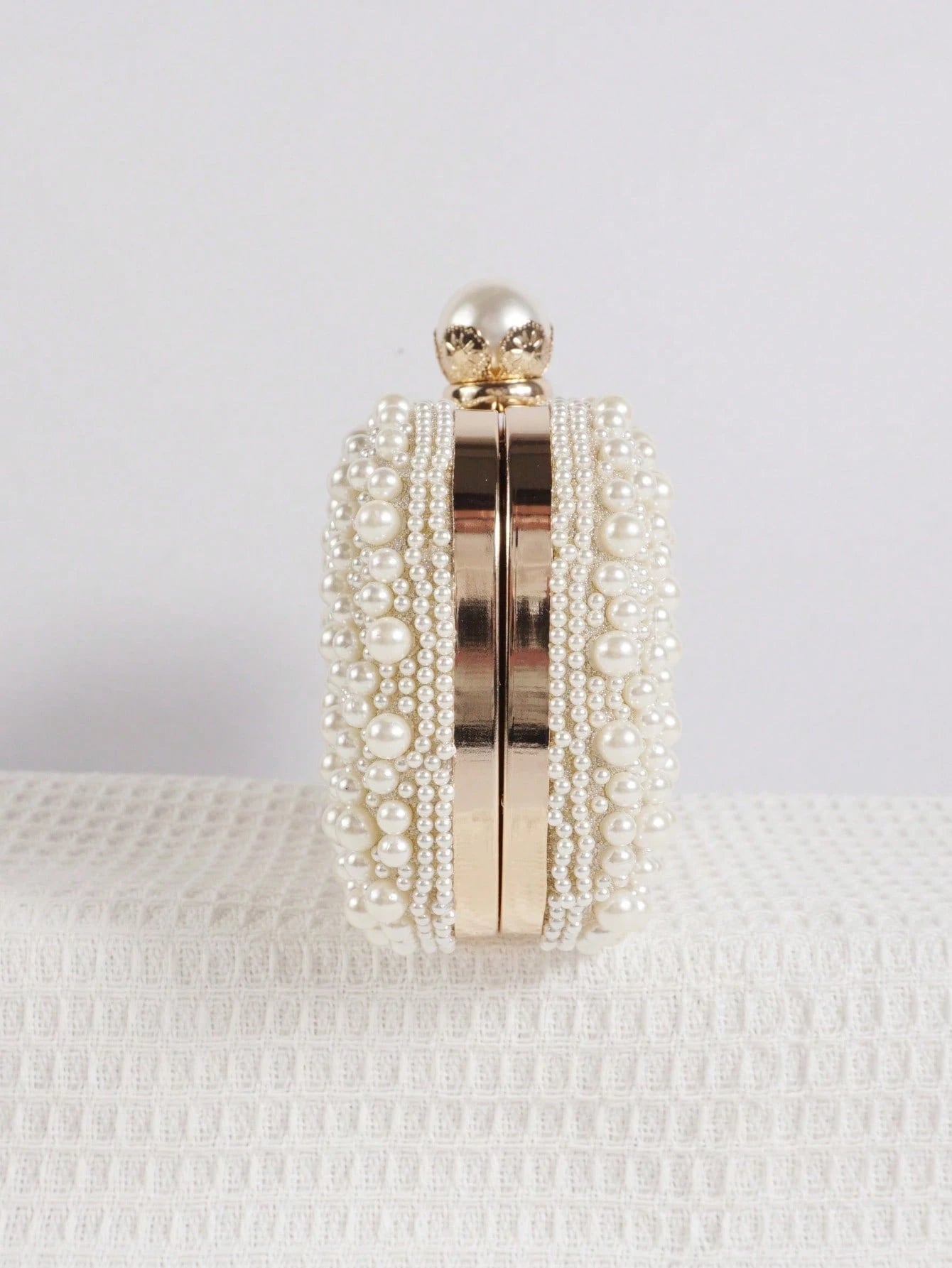 Mini Reversible Faux Pearl Beaded Clutch Bag Handbag With Shoulder Strap, Party Bags,Bride, Wedding Items