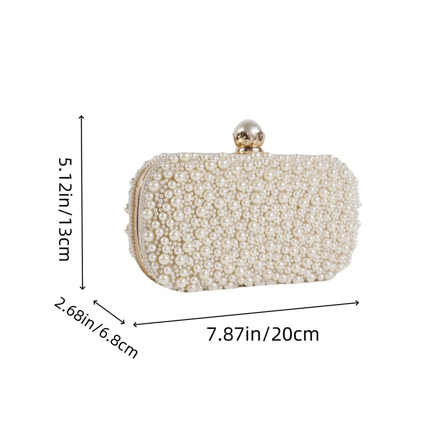 Mini Reversible Faux Pearl Beaded Clutch Bag Handbag With Shoulder Strap, Party Bags,Bride, Wedding Items