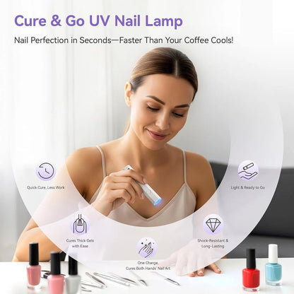 Mini Single Finger UV LED Nail Dryer With Countdown Display, Portable USB Rechargeable Curing Light For Salon And Personal Use