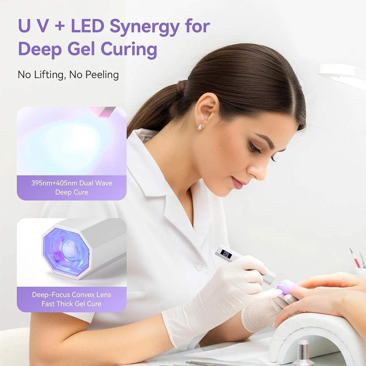 Mini Single Finger UV LED Nail Dryer With Countdown Display, Portable USB Rechargeable Curing Light For Salon And Personal Use