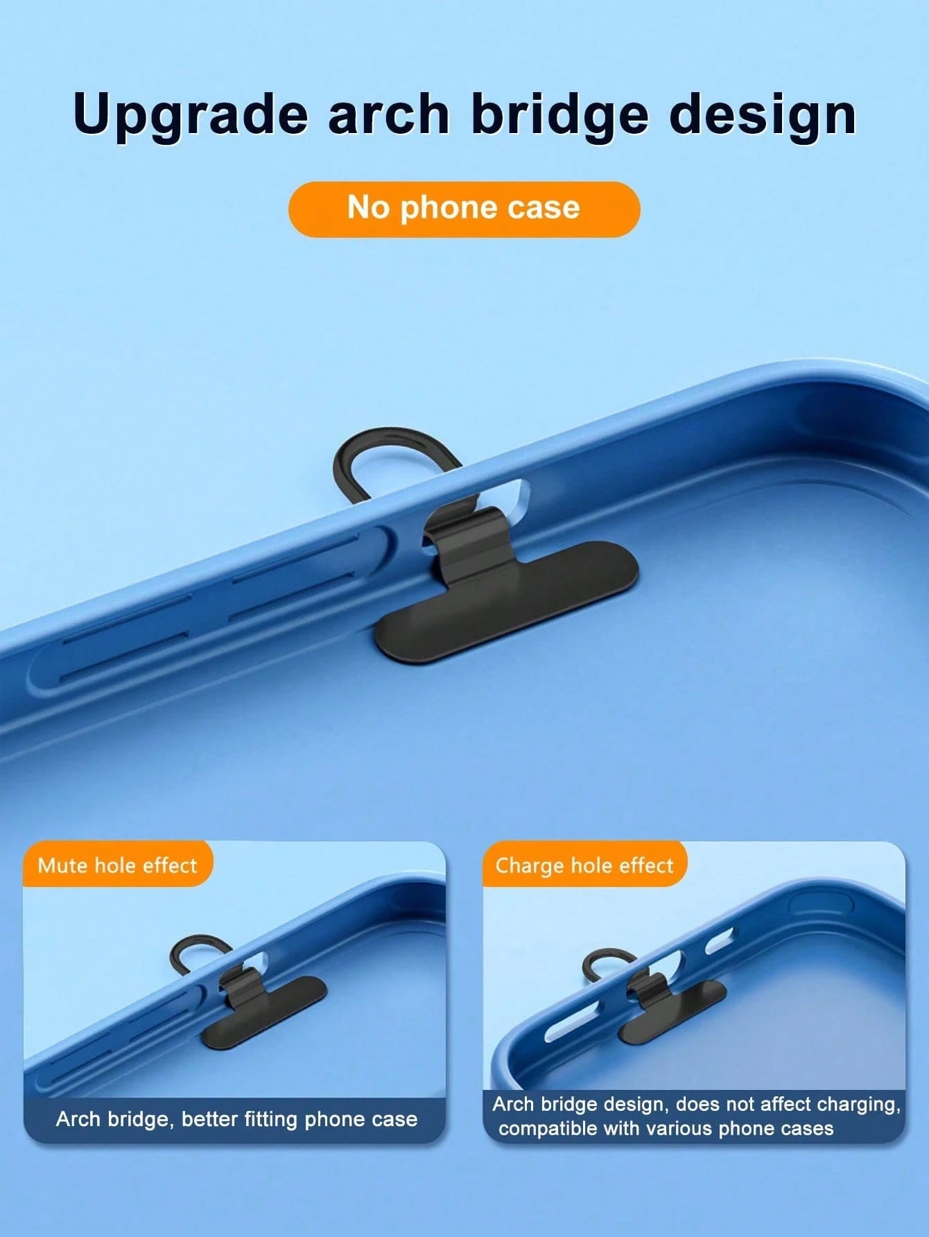 Mini Stainless Steel Washer Clip Side Hanging Connector For Mobile Phone