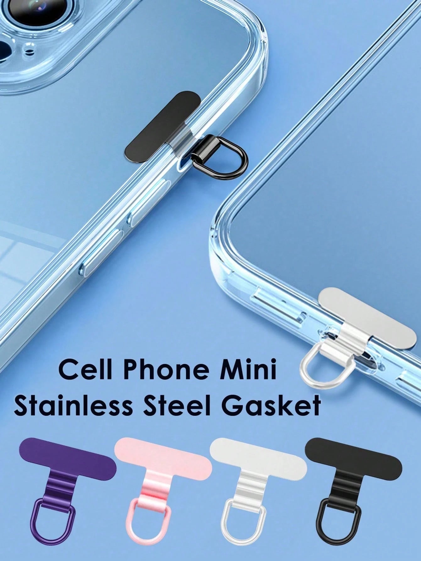 Mini Stainless Steel Washer Clip Side Hanging Connector For Mobile Phone