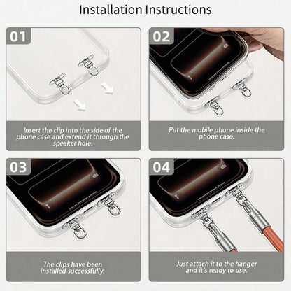 Mini Stainless Steel Washer Clip Side Hanging Connector For Mobile Phone