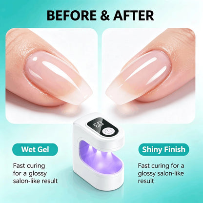 Mini UV Light For Gel Nails, Small Curing Light, Eggshell LED Nail Lamp, Fast Curing