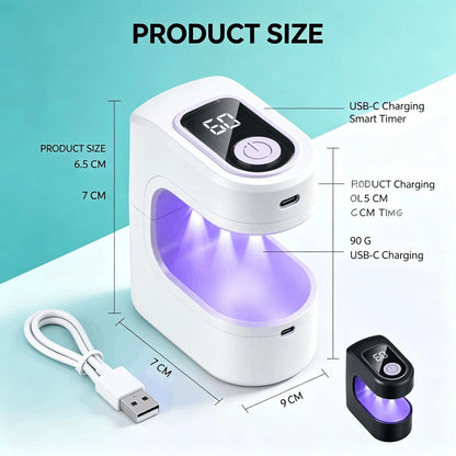 Mini UV Light For Gel Nails, Small Curing Light, Eggshell LED Nail Lamp, Fast Curing