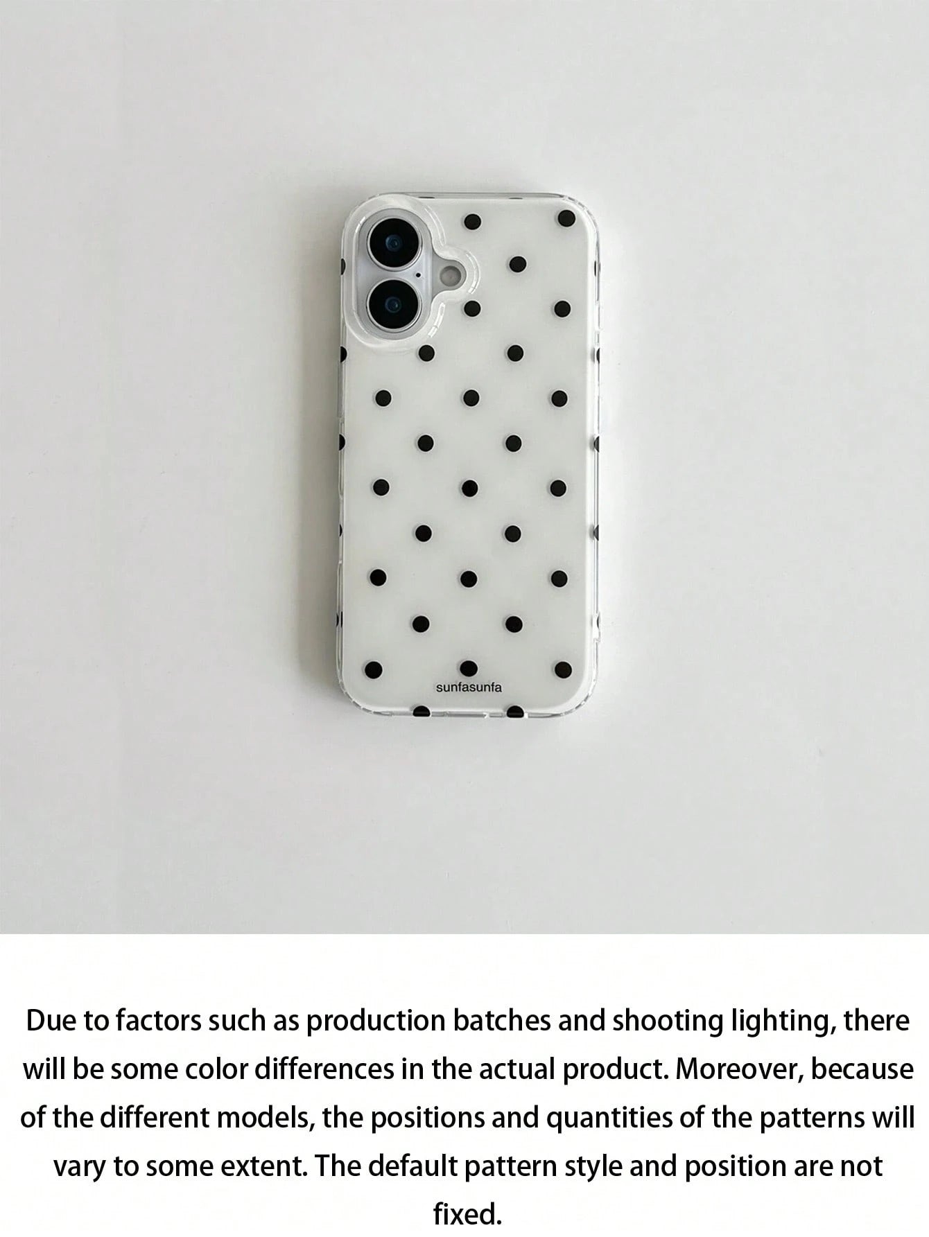 Minimalist Cute Black & White Polka Dot Pattern Fashion Phone Case, Compatible With Apple 11 To 17 Series Including Pro Max
