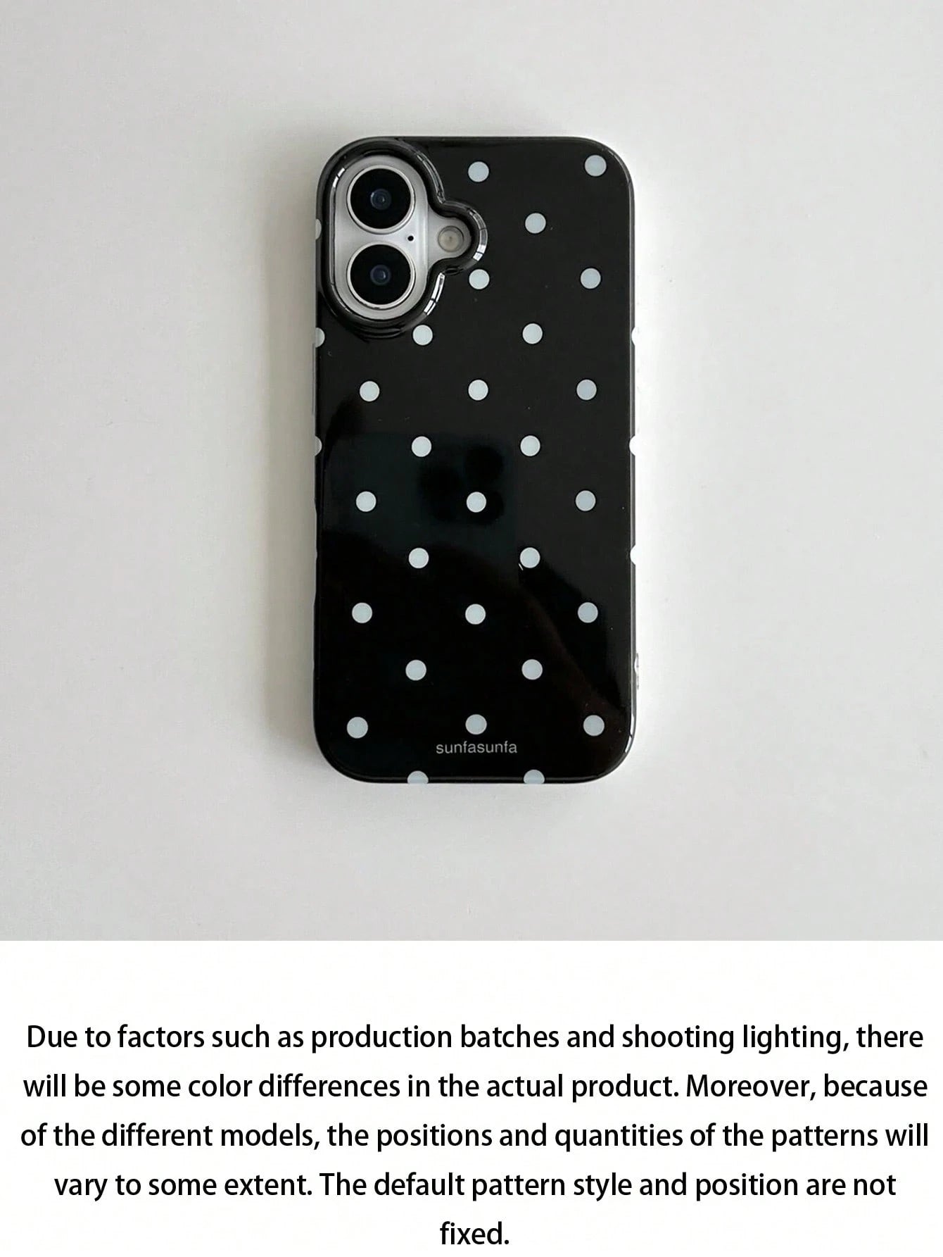 Minimalist Cute Black & White Polka Dot Pattern Fashion Phone Case, Compatible With Apple 11 To 17 Series Including Pro Max
