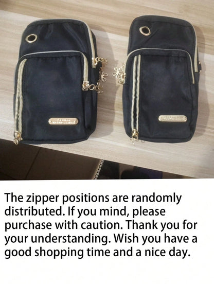 Minimalist Letter Design Mini Crossbody Bag With Phone Pocket And Wallet, Suitable For Casual Daily Use, Water-Resistant Crossbody/Shoulder/Messenger Bag, Square Bag, Ideal For Vacation, College Life