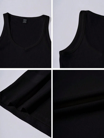 Minimalist Sexy Sporty Knit Camisole Tank Top, Slim Fit