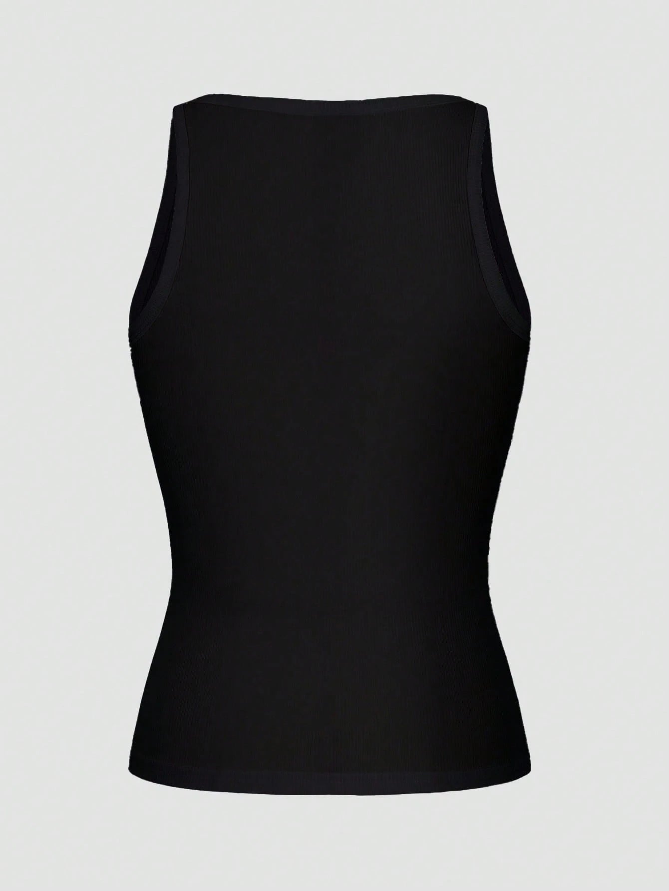 Minimalist Sexy Sporty Knit Camisole Tank Top, Slim Fit