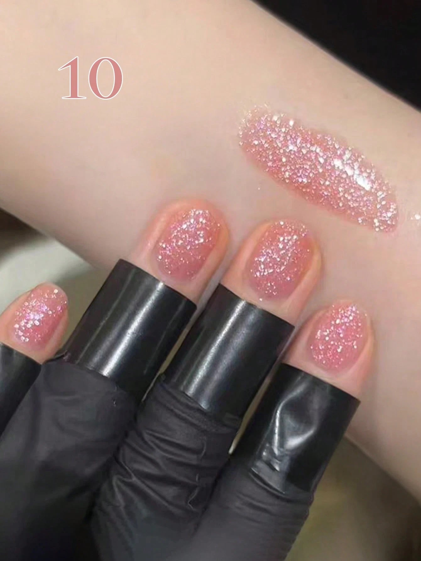 MISS SHAKA 10ml Summer Super Glitter Powder Blue & White Starry Sky Candy Diamond Gel Nail Polish, Gel Series Light Therapy Gel Whitening Style, Popular Nail Salon Home DIY Nail Art Supplies