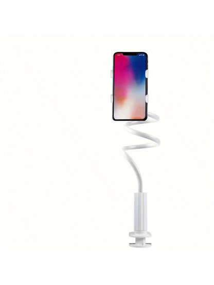 Mobile Phone Clamp Bracket Flexible Long Arm Gooseneck Slouchy Person Bracket With Handle, Bedside Tabletop Overhead Live Streaming Mobile Phone Tablet Bracket Compatible With IPhone, Android Phone, G