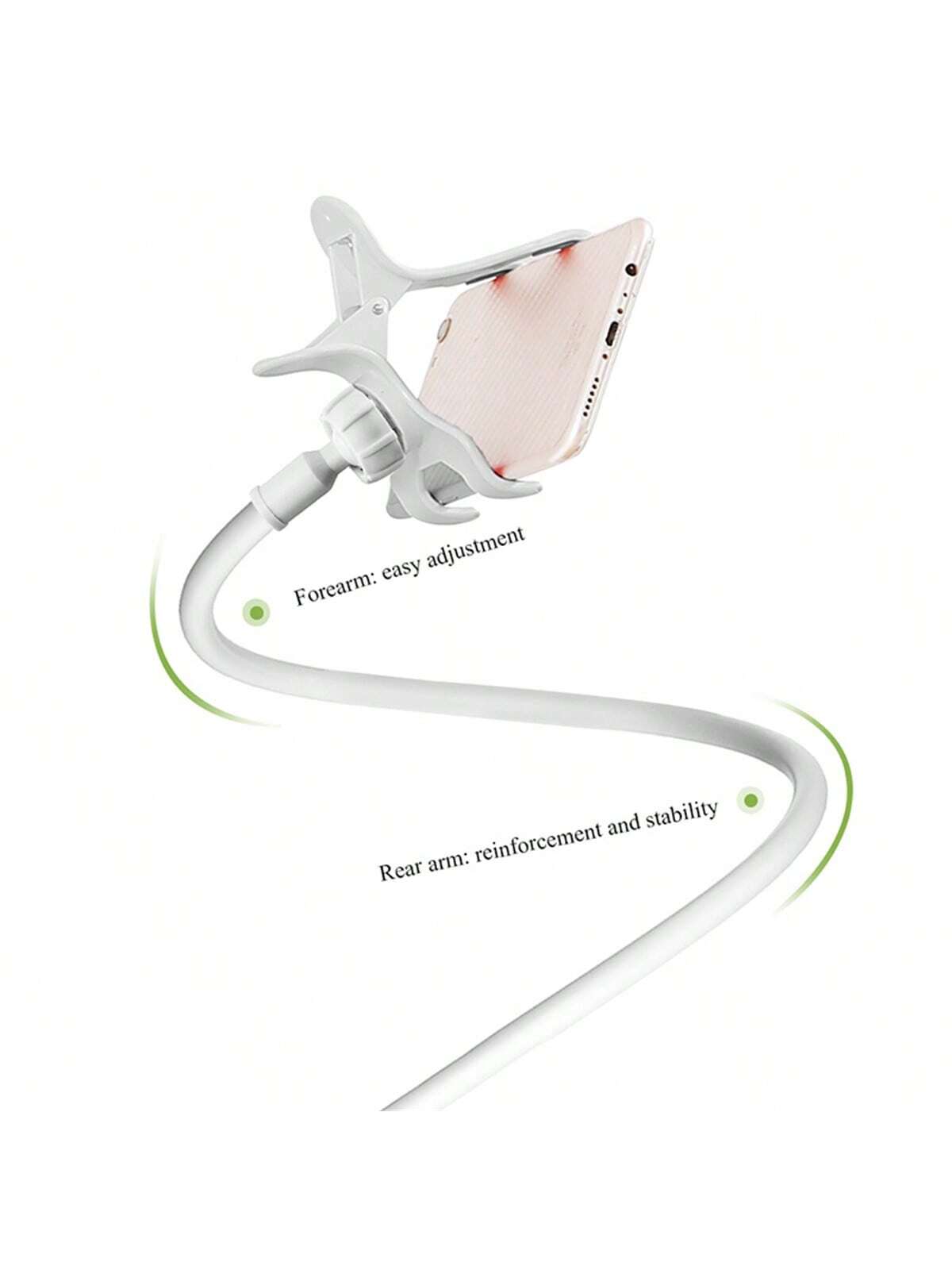 Mobile Phone Clamp Bracket Flexible Long Arm Gooseneck Slouchy Person Bracket With Handle, Bedside Tabletop Overhead Live Streaming Mobile Phone Tablet Bracket Compatible With IPhone, Android Phone, G