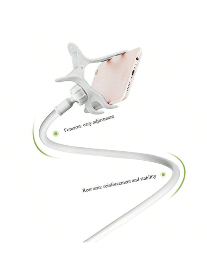 Mobile Phone Clamp Bracket Flexible Long Arm Gooseneck Slouchy Person Bracket With Handle, Bedside Tabletop Overhead Live Streaming Mobile Phone Tablet Bracket Compatible With IPhone, Android Phone, G
