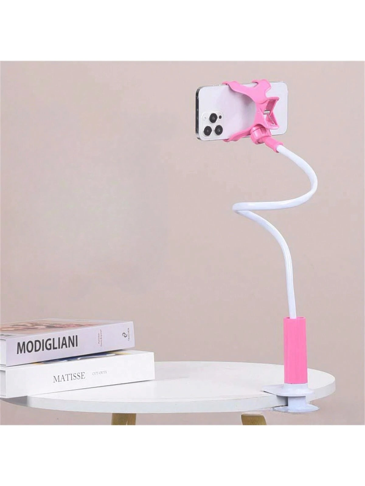 Mobile Phone Clamp Bracket Flexible Long Arm Gooseneck Slouchy Person Bracket With Handle, Bedside Tabletop Overhead Live Streaming Mobile Phone Tablet Bracket Compatible With IPhone, Android Phone, G