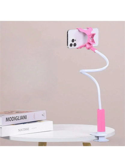 Mobile Phone Clamp Bracket Flexible Long Arm Gooseneck Slouchy Person Bracket With Handle, Bedside Tabletop Overhead Live Streaming Mobile Phone Tablet Bracket Compatible With IPhone, Android Phone, G