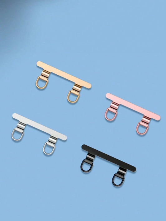 Mobile Phone Lanyard With Dual Ear Stainless Steel Clips, Metal Pad Hanging Chain, Ultra-Thin Patch To Prevent Phone Loss, Sturdy Connecting Piecehone Strap Component Replacement, Suitable For Phone C