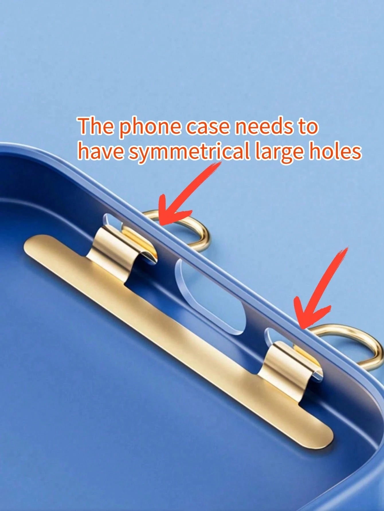 Mobile Phone Lanyard With Dual Ear Stainless Steel Clips, Metal Pad Hanging Chain, Ultra-Thin Patch To Prevent Phone Loss, Sturdy Connecting Piecehone Strap Component Replacement, Suitable For Phone C