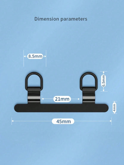 Mobile Phone Lanyard With Dual Ear Stainless Steel Clips, Metal Pad Hanging Chain, Ultra-Thin Patch To Prevent Phone Loss, Sturdy Connecting Piecehone Strap Component Replacement, Suitable For Phone C