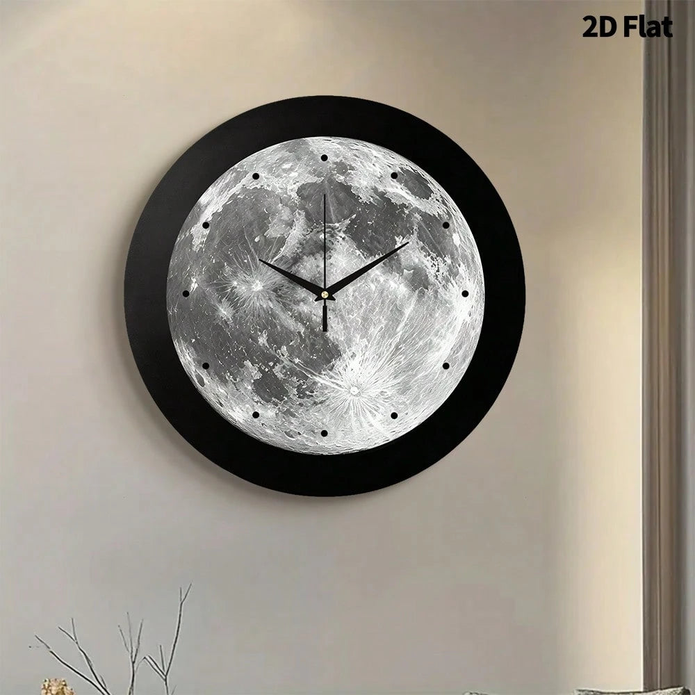 Modern Design Premium Creative Planet Decorative Wall Clock, Ultra-Quiet Quartz Movement, No Ticking Sound, Flat Design, Suitable For Decorating Living Room, Bedroom, Office, Kitchen And Cafe, Perfect