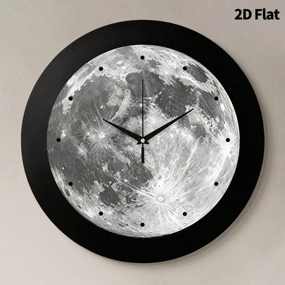 Modern Design Premium Creative Planet Decorative Wall Clock, Ultra-Quiet Quartz Movement, No Ticking Sound, Flat Design, Suitable For Decorating Living Room, Bedroom, Office, Kitchen And Cafe, Perfect