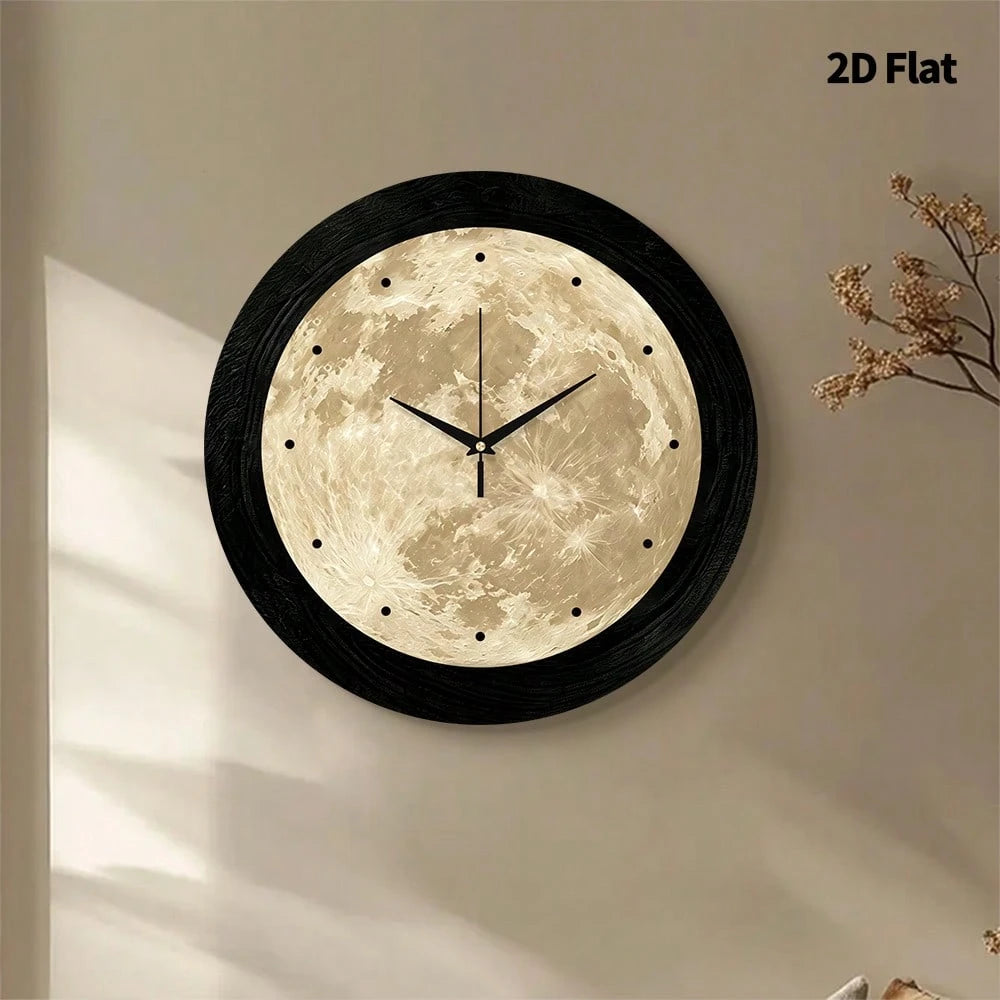 Modern Design Premium Creative Planet Decorative Wall Clock, Ultra-Quiet Quartz Movement, No Ticking Sound, Flat Design, Suitable For Decorating Living Room, Bedroom, Office, Kitchen And Cafe, Perfect