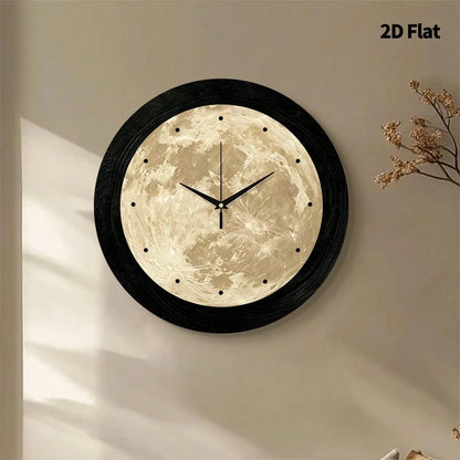 Modern Design Premium Creative Planet Decorative Wall Clock, Ultra-Quiet Quartz Movement, No Ticking Sound, Flat Design, Suitable For Decorating Living Room, Bedroom, Office, Kitchen And Cafe, Perfect