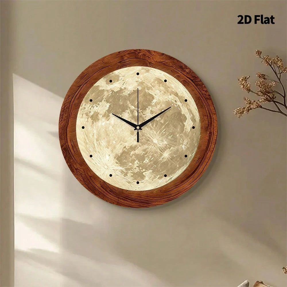 Modern Design Premium Creative Planet Decorative Wall Clock, Ultra-Quiet Quartz Movement, No Ticking Sound, Flat Design, Suitable For Decorating Living Room, Bedroom, Office, Kitchen And Cafe, Perfect