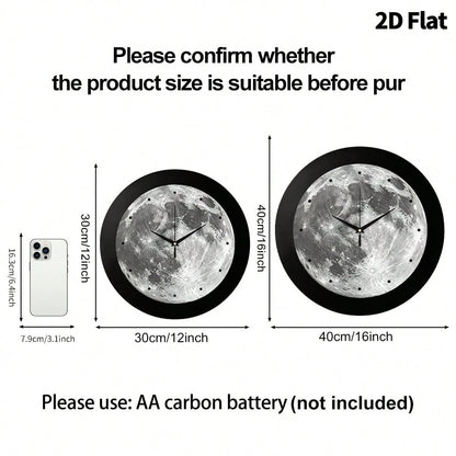 Modern Design Premium Creative Planet Decorative Wall Clock, Ultra-Quiet Quartz Movement, No Ticking Sound, Flat Design, Suitable For Decorating Living Room, Bedroom, Office, Kitchen And Cafe, Perfect