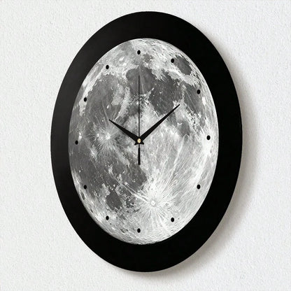 Modern Design Premium Creative Planet Decorative Wall Clock, Ultra-Quiet Quartz Movement, No Ticking Sound, Flat Design, Suitable For Decorating Living Room, Bedroom, Office, Kitchen And Cafe, Perfect