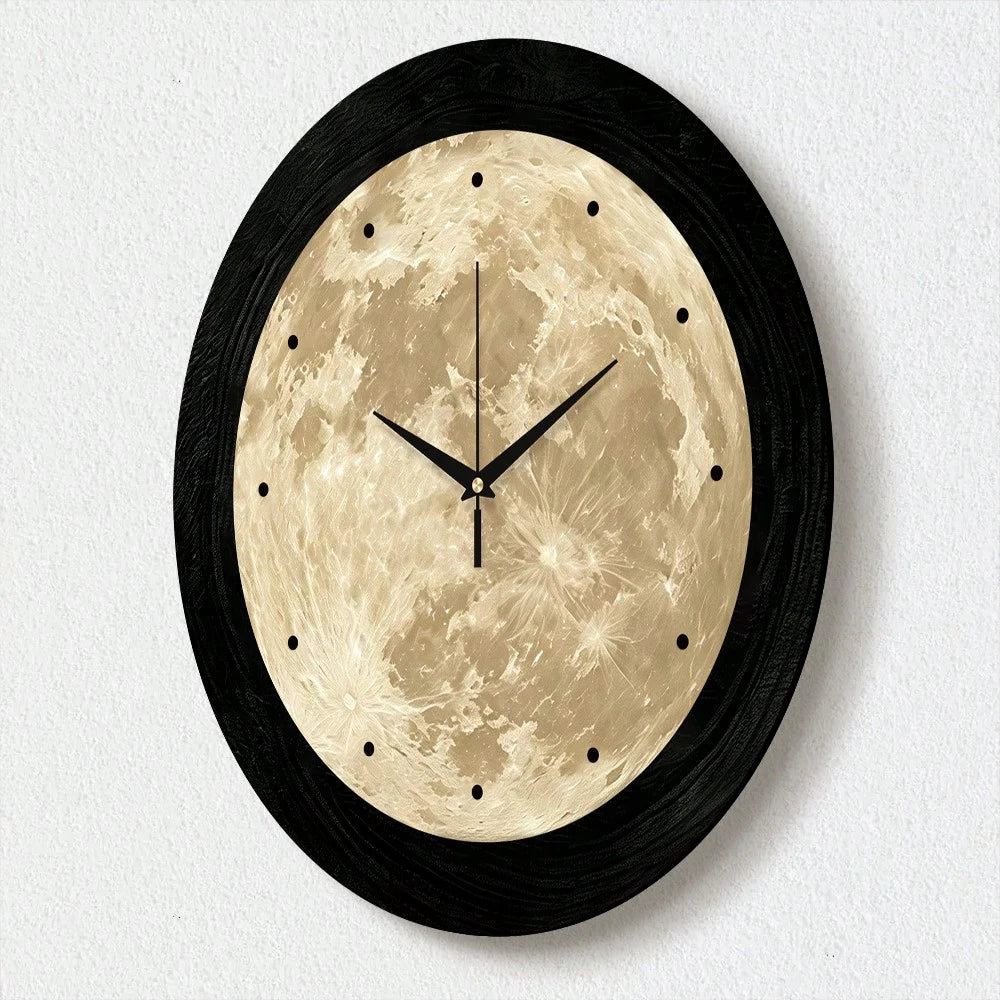 Modern Design Premium Creative Planet Decorative Wall Clock, Ultra-Quiet Quartz Movement, No Ticking Sound, Flat Design, Suitable For Decorating Living Room, Bedroom, Office, Kitchen And Cafe, Perfect