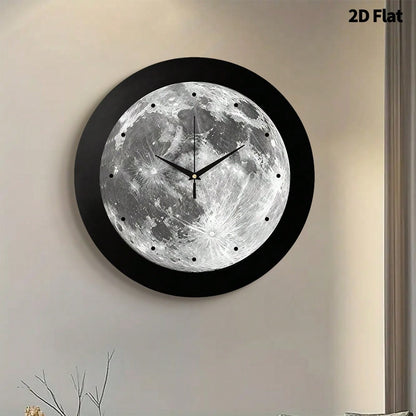 Modern Design Premium Creative Planet Decorative Wall Clock, Ultra-Quiet Quartz Movement, No Ticking Sound, Flat Design, Suitable For Decorating Living Room, Bedroom, Office, Kitchen And Cafe, Perfect