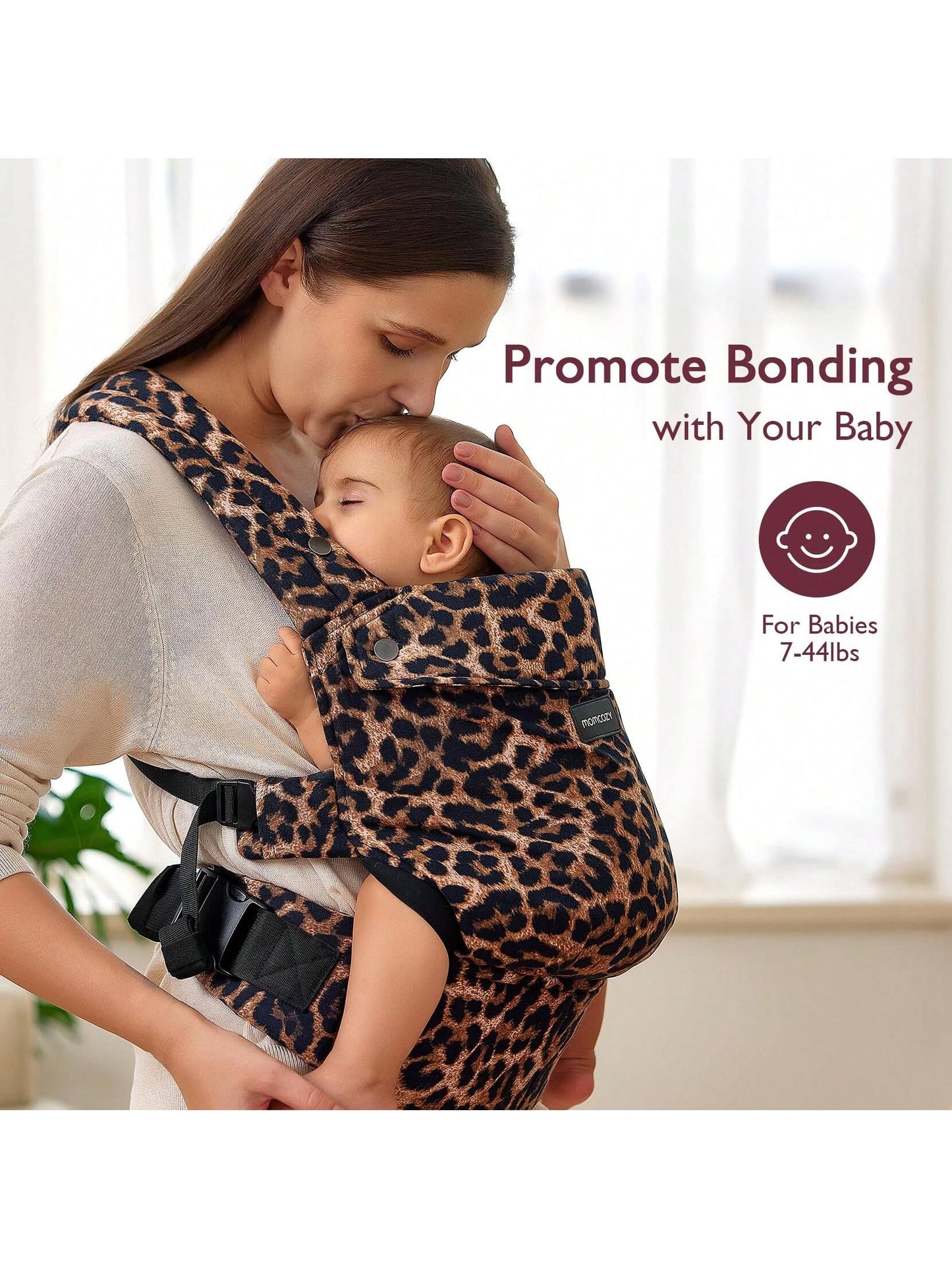 Momcozy Baby Carrier Newborn To Toddler- Ergonomic, Cozy And Lightweight Infant Carrier For 7-44lbs, Effortless To Put On, Ideal For Hands-Free Parenting, Enhanced Lumbar Support