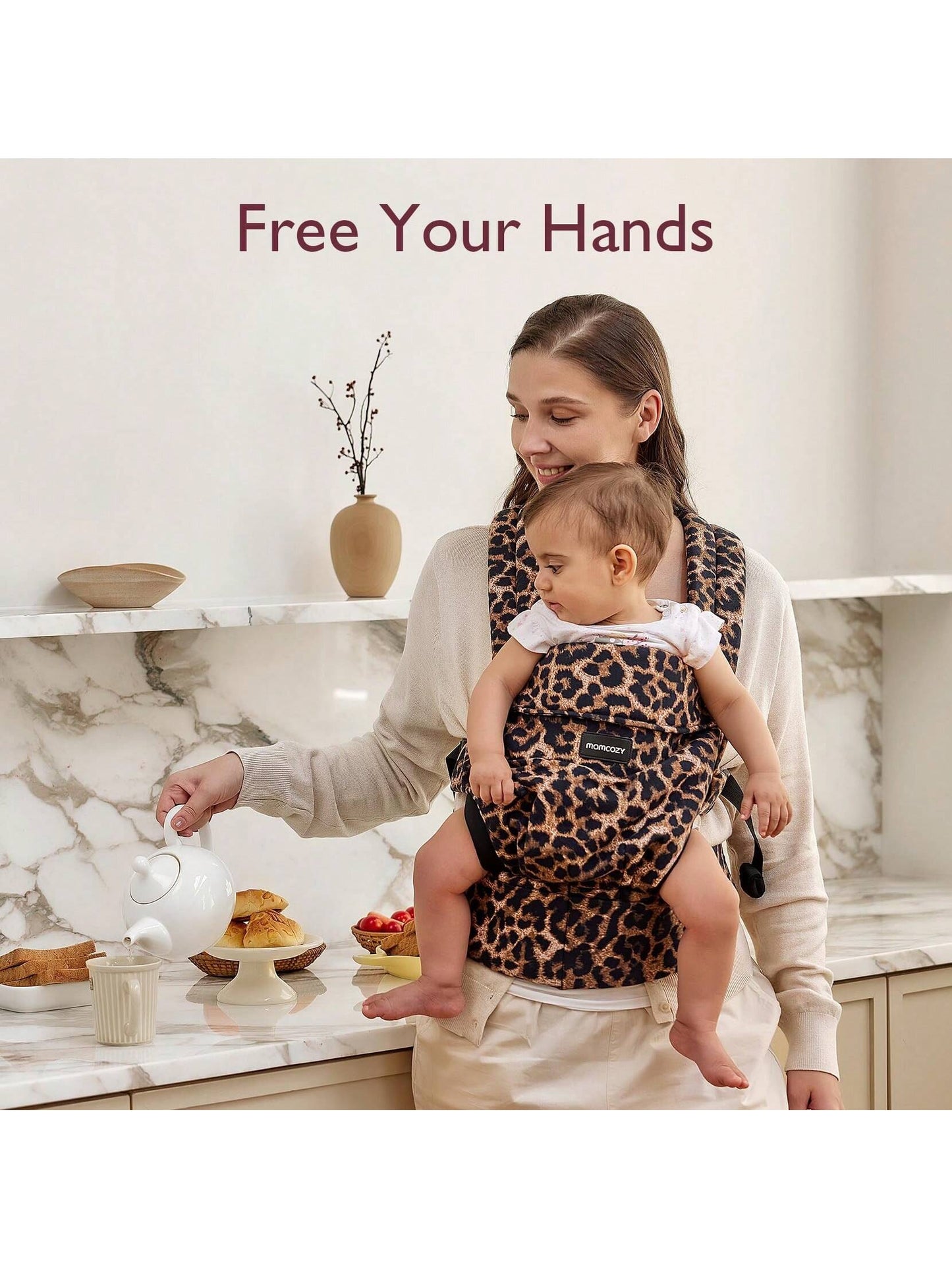 Momcozy Baby Carrier Newborn To Toddler- Ergonomic, Cozy And Lightweight Infant Carrier For 7-44lbs, Effortless To Put On, Ideal For Hands-Free Parenting, Enhanced Lumbar Support
