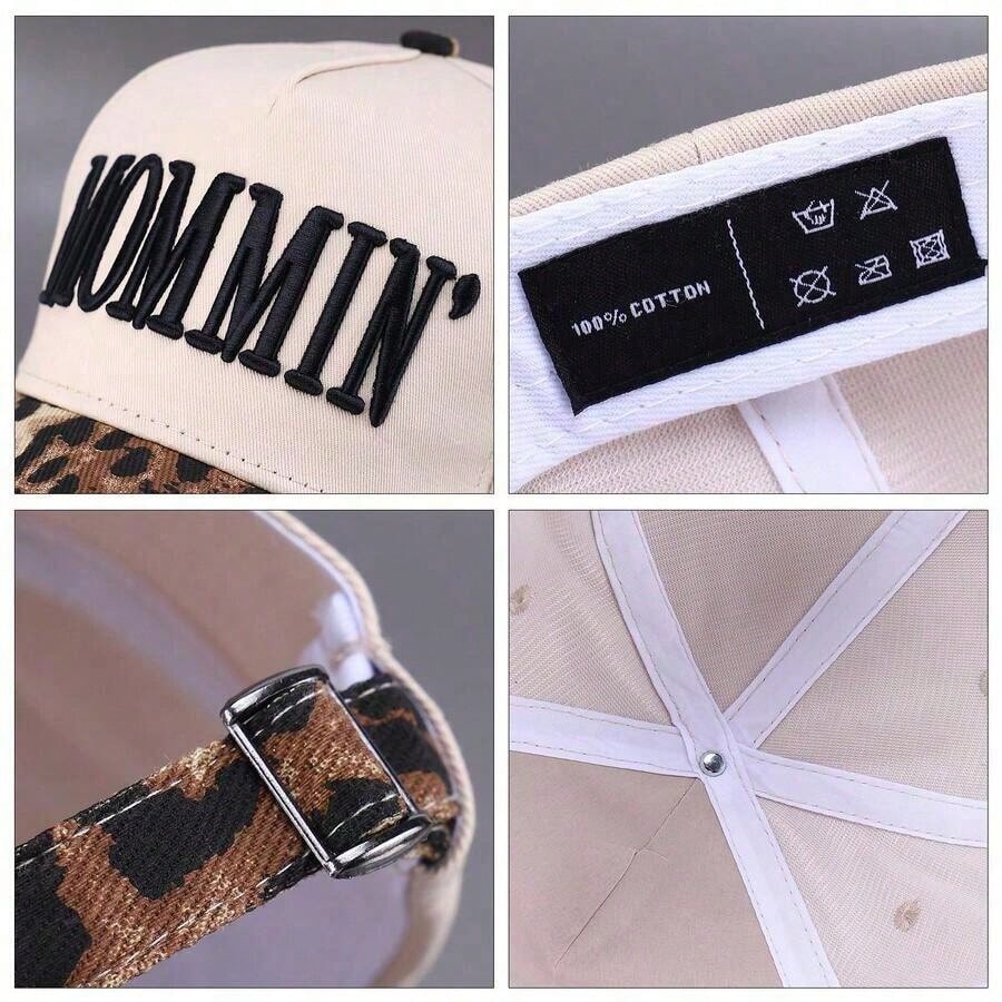 MOMMIN Trucker Hat For Women Embroidered Mom Baseball Cap Adjustable Canvas Vintage Hat For Casual Wear,Suitable For Outdoor, Party,Travel, Hiking, Beach