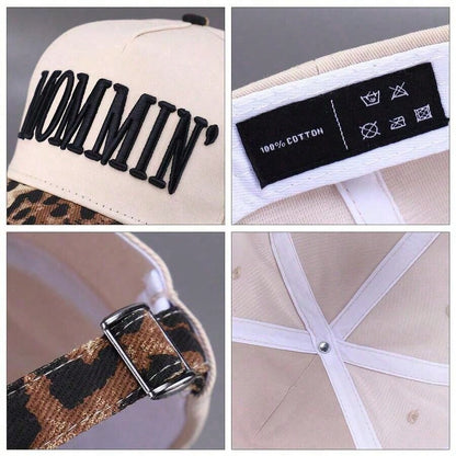 MOMMIN Trucker Hat For Women Embroidered Mom Baseball Cap Adjustable Canvas Vintage Hat For Casual Wear,Suitable For Outdoor, Party,Travel, Hiking, Beach