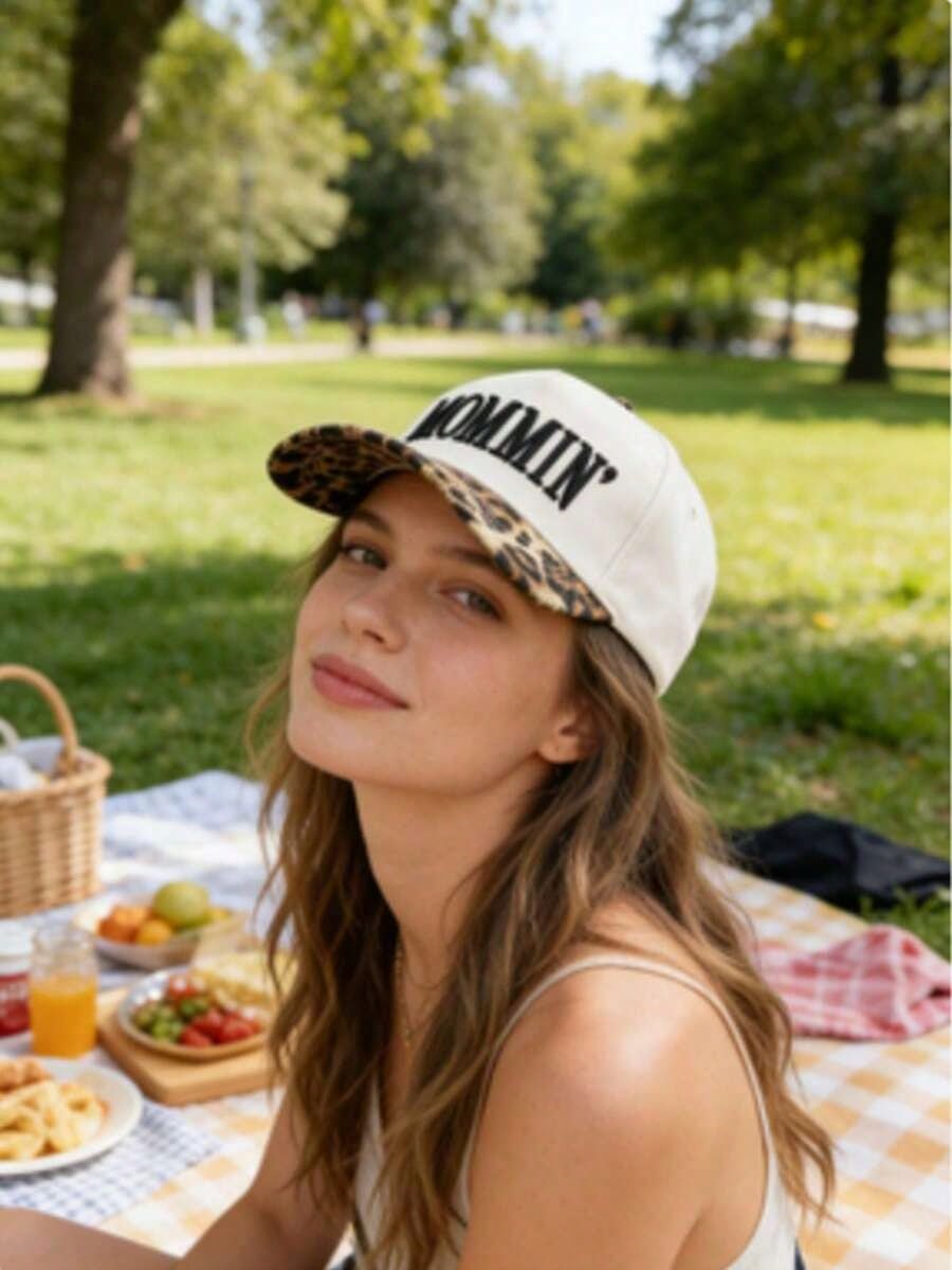 MOMMIN Trucker Hat For Women Embroidered Mom Baseball Cap Adjustable Canvas Vintage Hat For Casual Wear,Suitable For Outdoor, Party,Travel, Hiking, Beach
