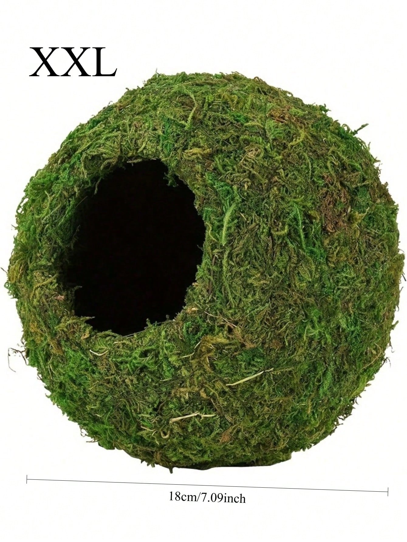 Moss Cave, Artificial Green Moss Cave, Hiding Place For Pets Reptiles Frogs And Snakes, Decoration For Terrarium And Vivarium, Gecko Terrarium Decor (Forest Green)