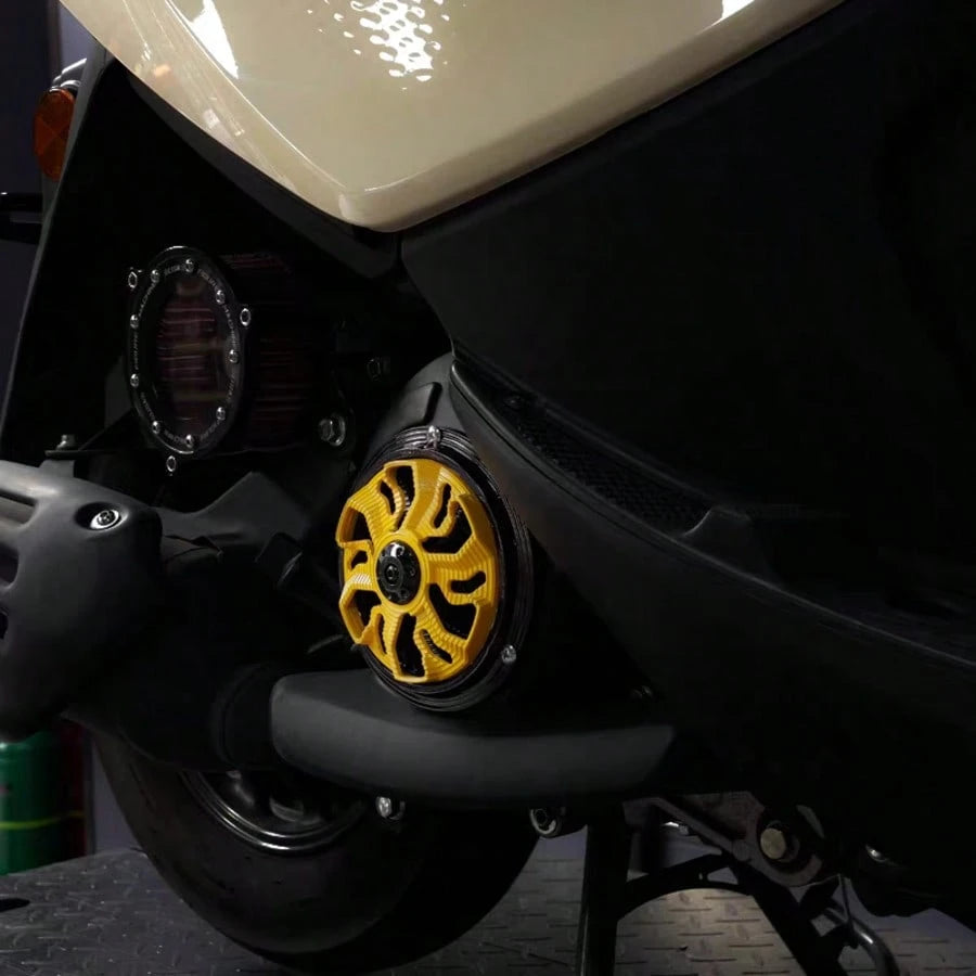 Motorcycle Engine Fan Blade Cover, Rotating Fan Cover, Radiator Decorative Accessory, Motorcycle Modification Parts, Engine Decorative Fan Blade Cover, Multiple Colors Available, Aluminum Alloy Materi