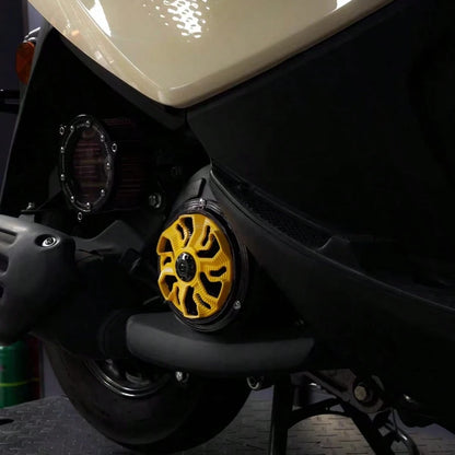 Motorcycle Engine Fan Blade Cover, Rotating Fan Cover, Radiator Decorative Accessory, Motorcycle Modification Parts, Engine Decorative Fan Blade Cover, Multiple Colors Available, Aluminum Alloy Materi